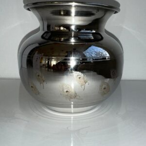 Stainless Steel Lota met Pauwveer afdruk